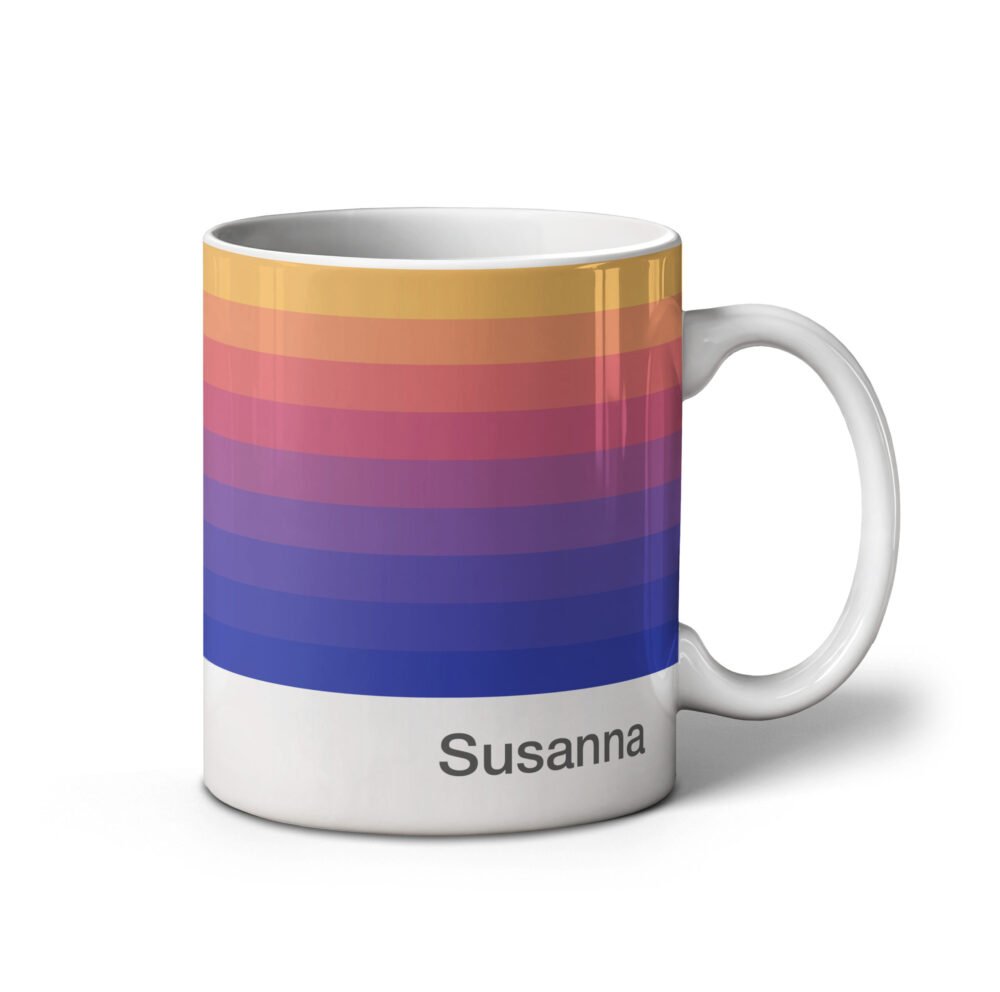 Personalised Colour Band Mugs