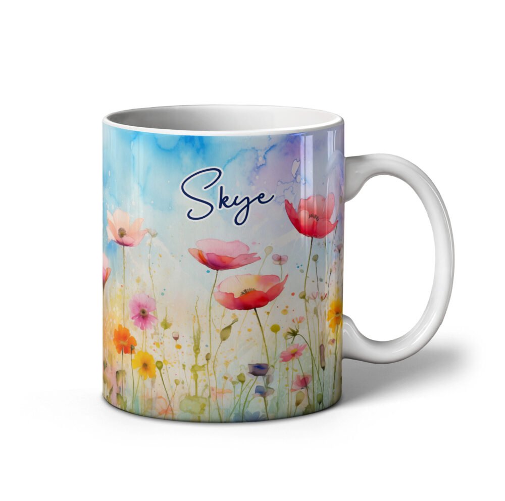 Personalised Flower Meadow Mugs