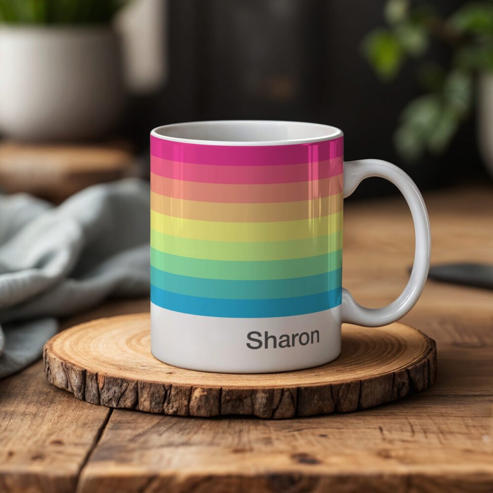 Personalised Colour Band Mugs - Image 5