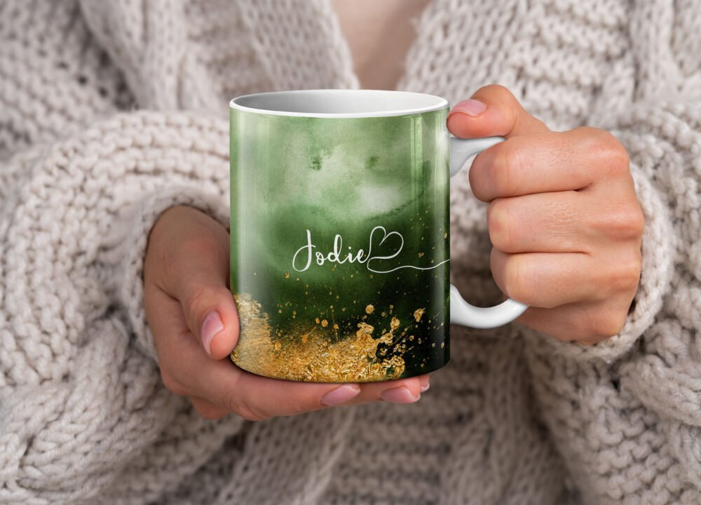 Personalised Agate Watercolour Marble Mugs - Image 6