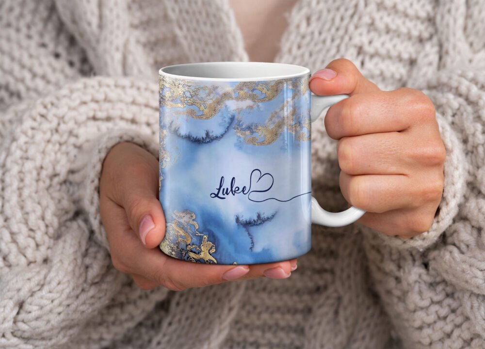 Personalised Marble Heart Mugs - Image 6
