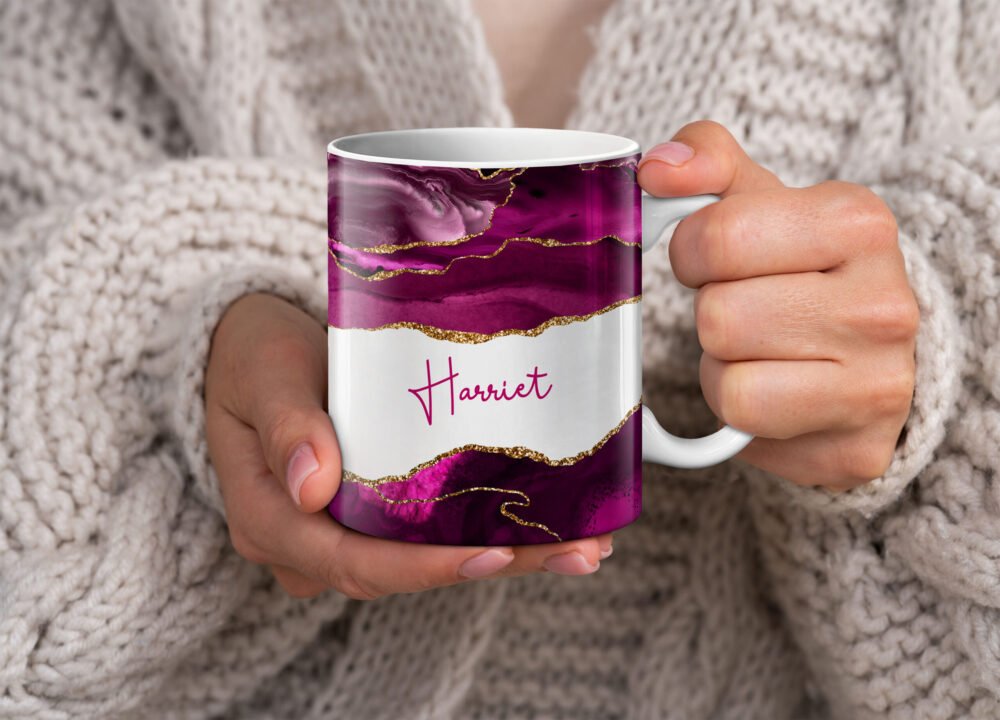 Personalised Agate Marble Swirl Mugs - Image 5