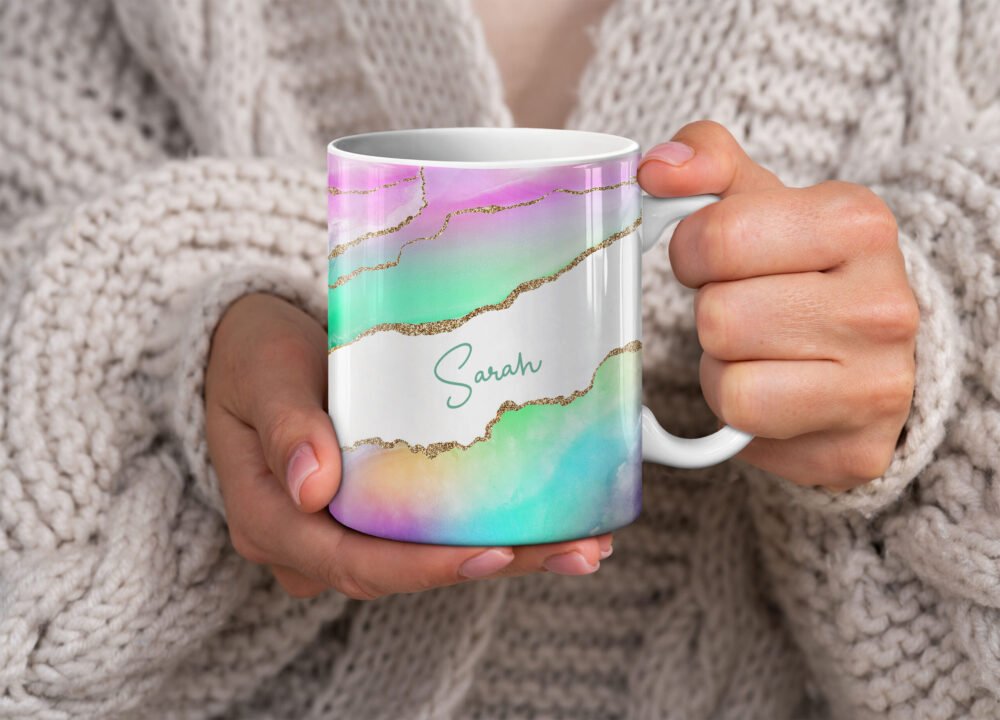 Personalised Agate Marble Swirl Mugs - Image 7