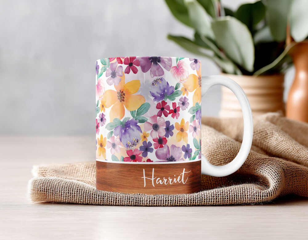 Personalised Floral & Botanical Wood Mugs - Image 10