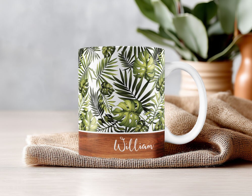 Personalised Floral & Botanical Wood Mugs - Image 5