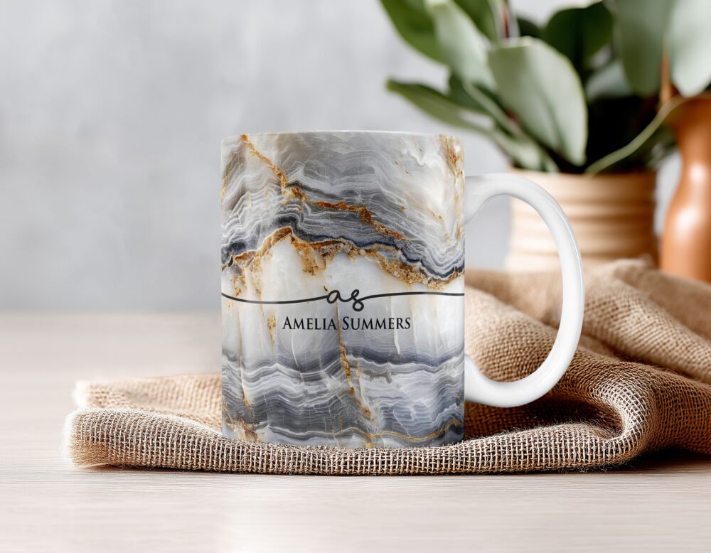 Personalised Name & Initials Marble Mugs - Image 3