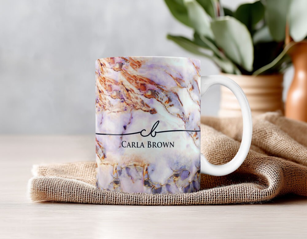 Personalised Name & Initials Marble Mugs - Image 8