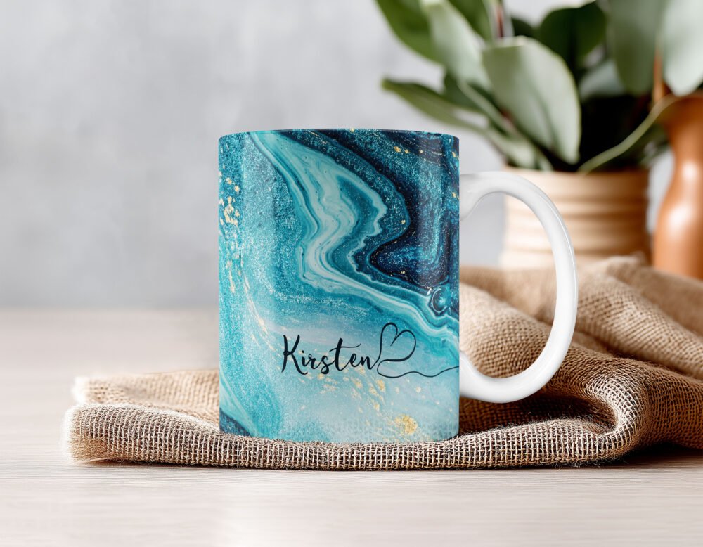 Personalised Marble Heart Mugs - Image 4