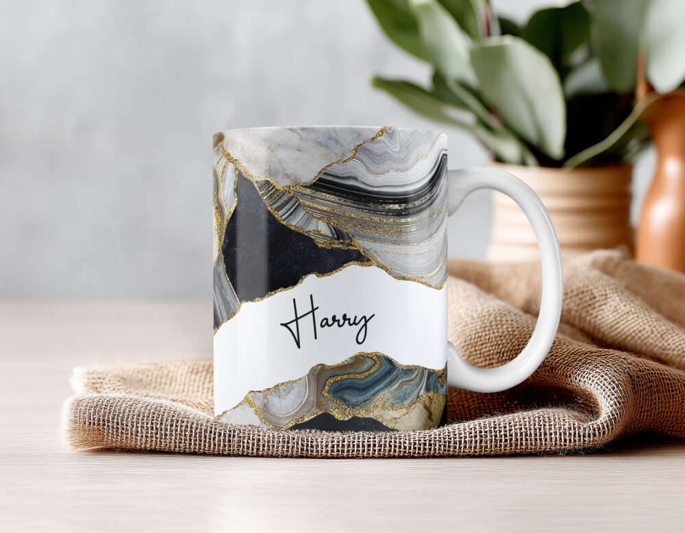 Personalised Agate Marble Swirl Mugs - Image 6