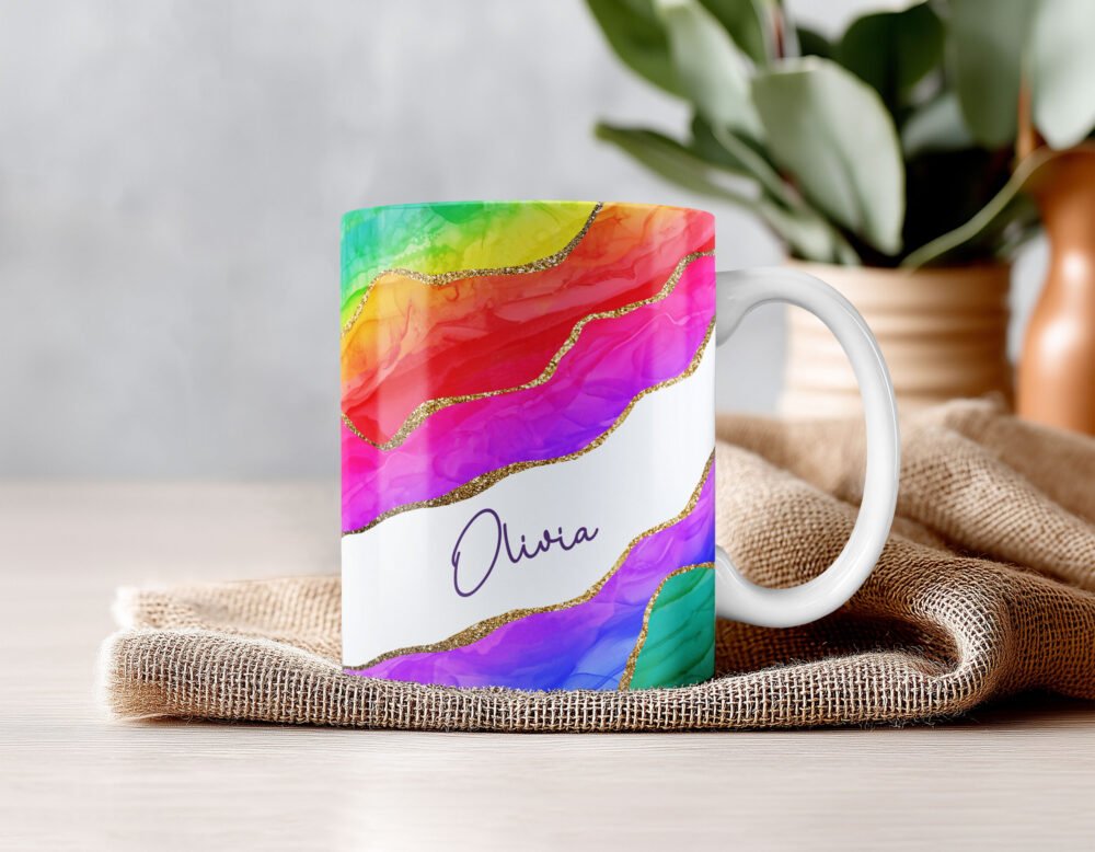 Personalised Agate Marble Swirl Mugs - Image 8