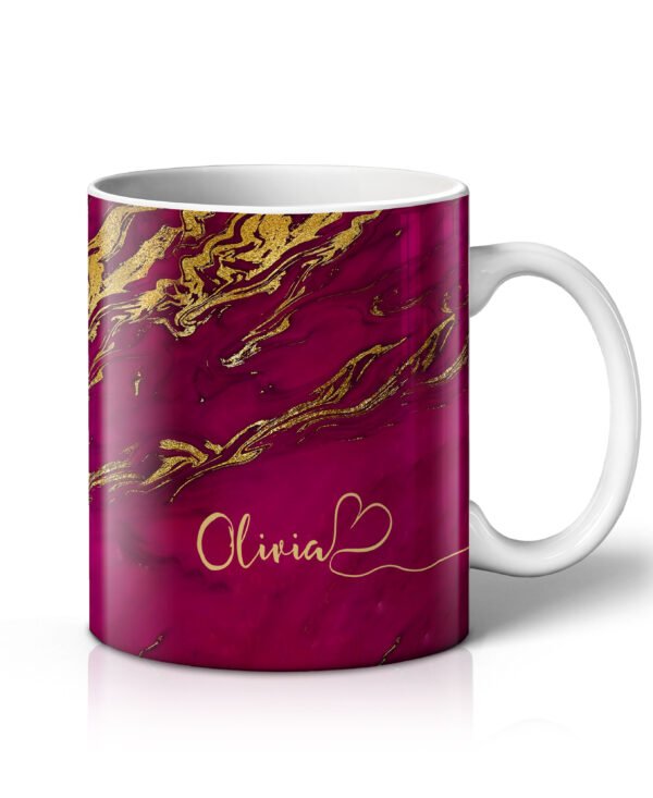 Personalised Marble Heart Mugs