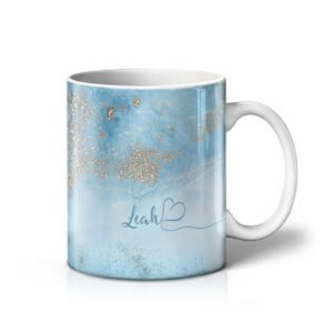 Light Blue & Gold Marble