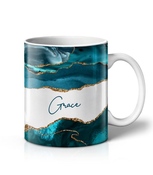 Personalised Agate Marble Swirl Mugs