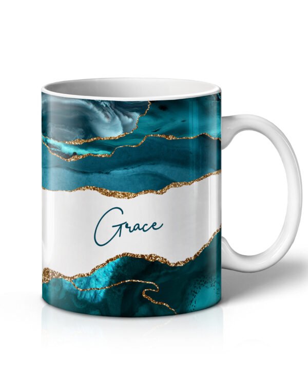 Personalised Agate Marble Swirl Mugs