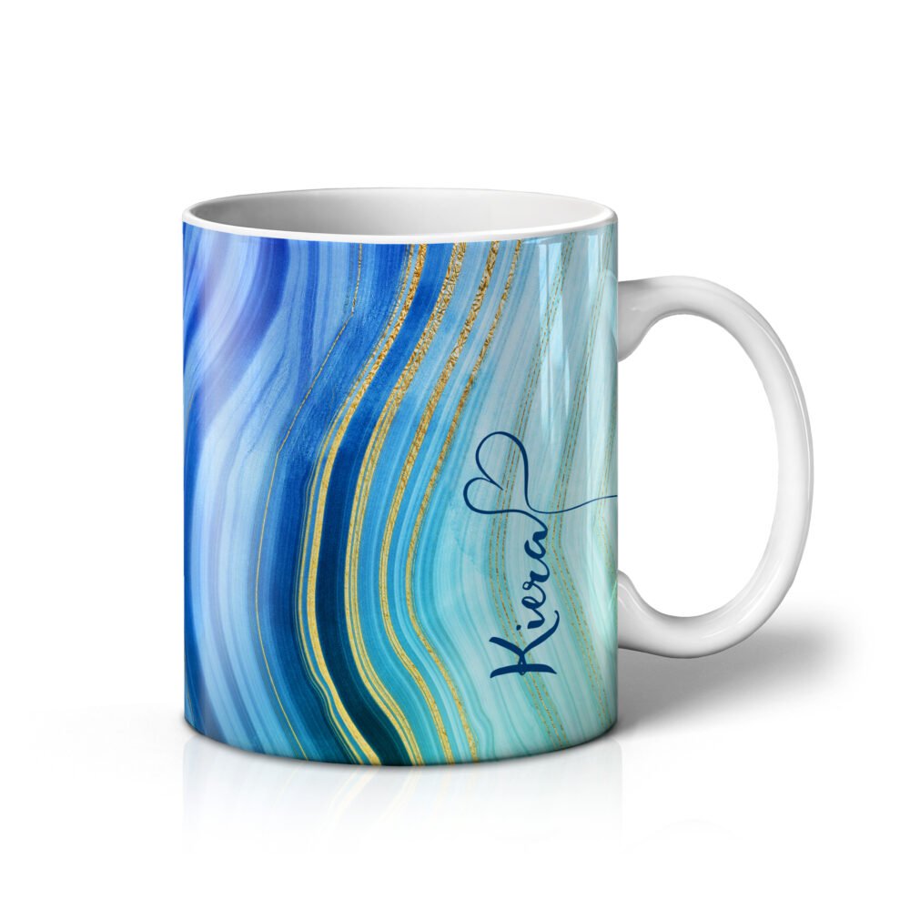 Personalised Agate Watercolour Marble Mugs