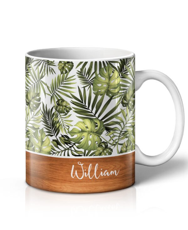 Personalised Floral & Botanical Wood Mugs