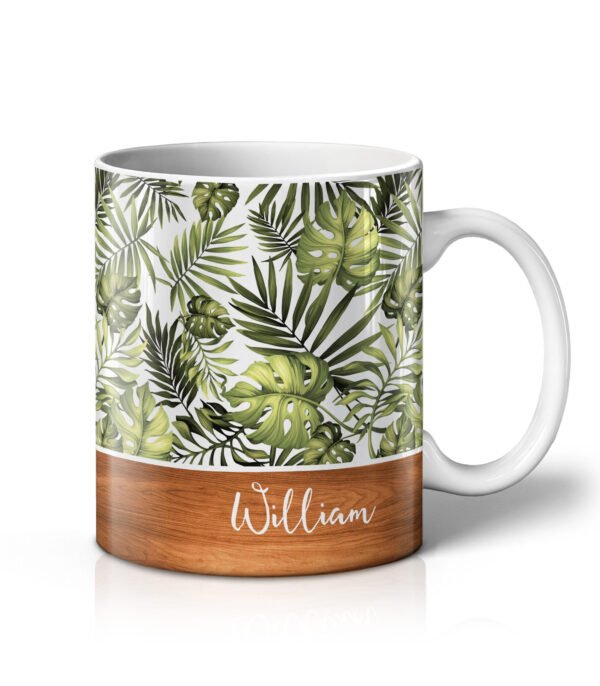 Personalised Floral & Botanical Wood Mugs