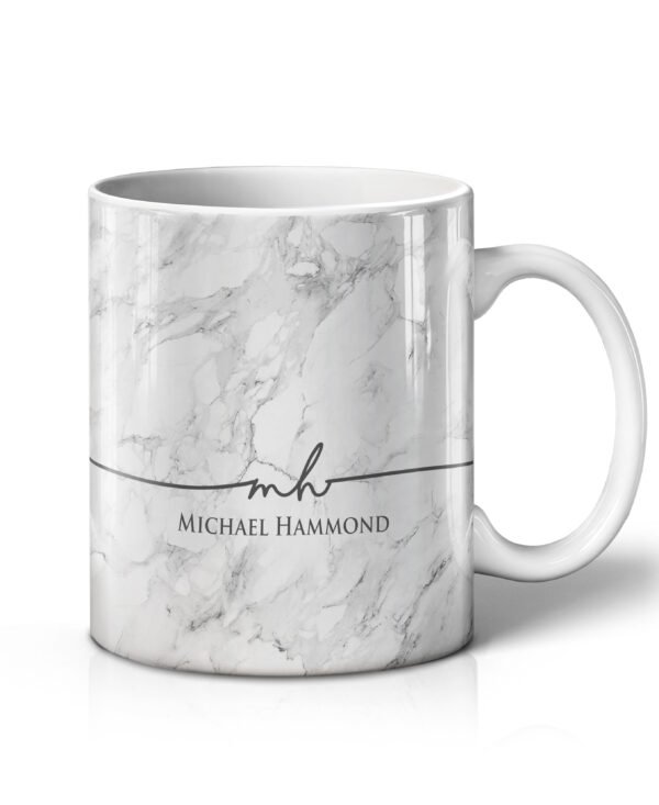Personalised Name & Initials Marble Mugs