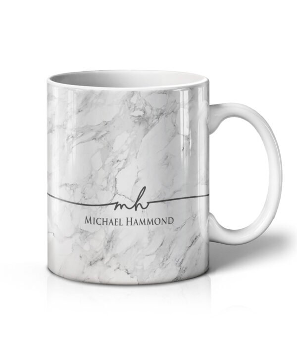 Personalised Name & Initials Marble Mugs