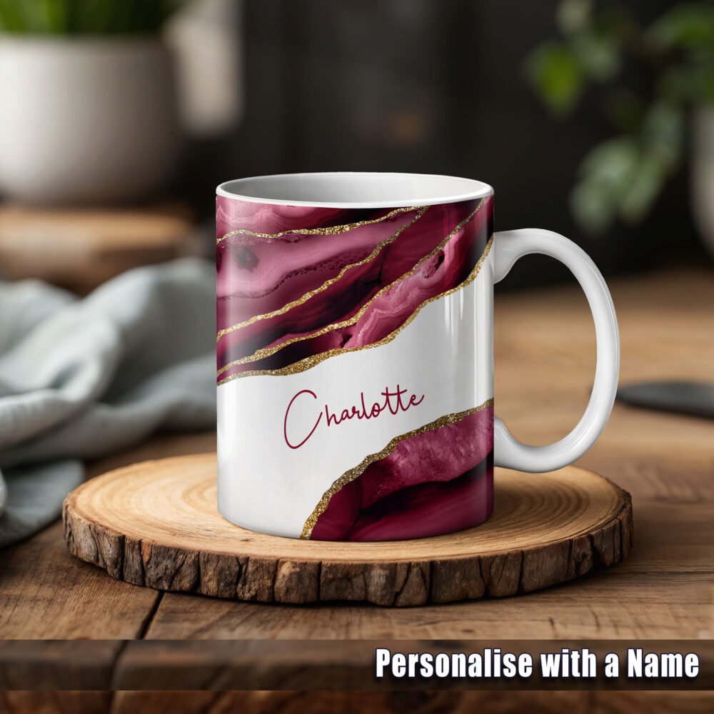 Personalised Agate Marble Swirl Mugs - Image 2