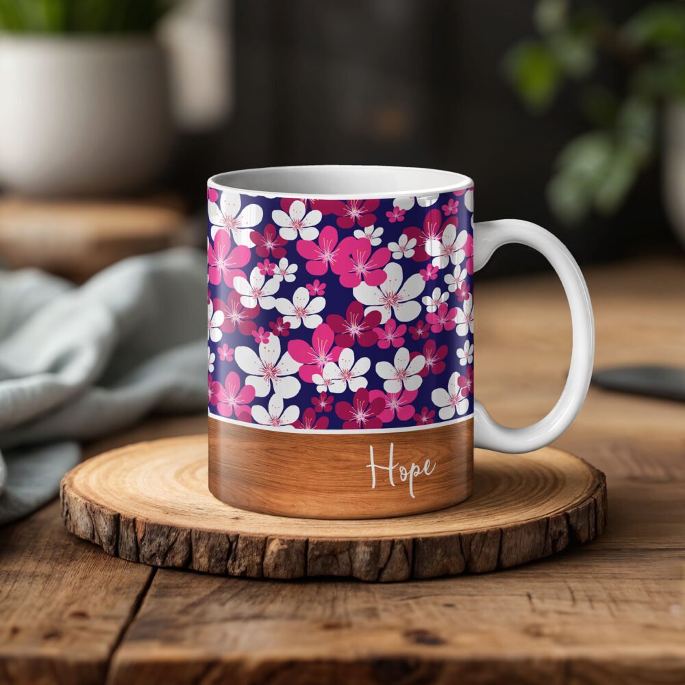 Personalised Floral & Botanical Wood Mugs - Image 2
