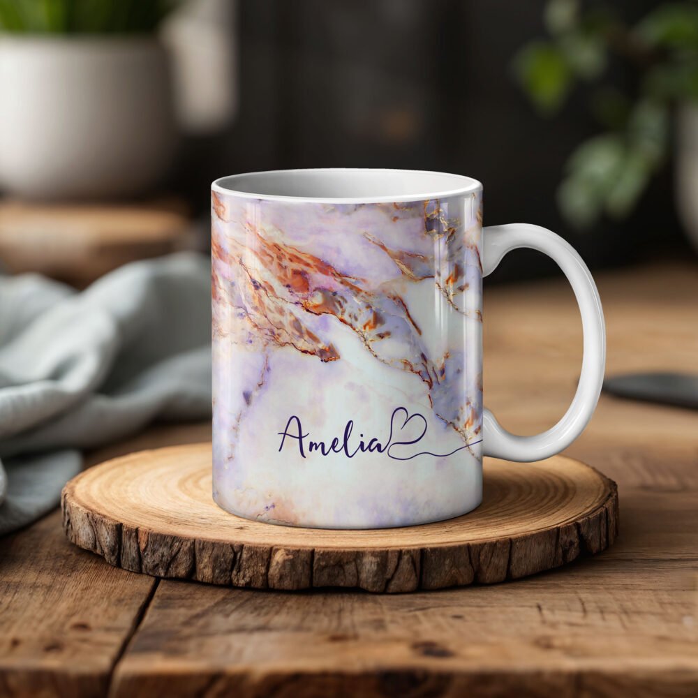 Personalised Marble Heart Mugs - Image 5