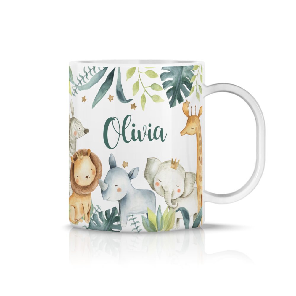 Personalised Polymer Animal Theme Mugs