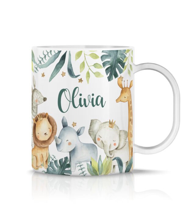 Personalised Polymer Animal Theme Mugs